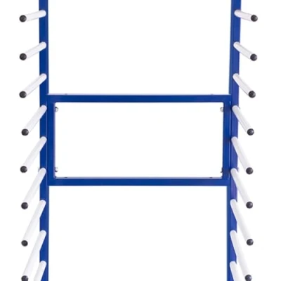 Image of Combi Spray Drying Rack Trolley 2 Way Connector Joining Kit Extender Blue Powder Coated Steel Workshop Industrial Paint Shop DIY 4 x FREE Hand Bolts