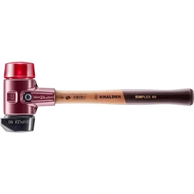 Image of Halder USA Simplex Mallet with Red Plastic and Stand UP Black Rubber Inserts (3026.26)