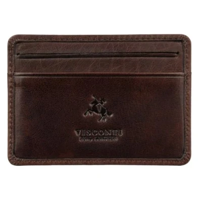 Image of VISCONTI Reese Slim Leather Card Holder VSL66 Brown