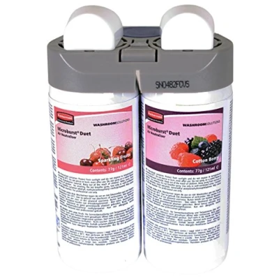 Image of Rubbermaid 1910757 Microburst Duet Refill, Sparkling Fruits &amp; Cotton Berry, Pack of 2