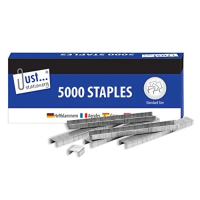 Image of Just stationery No26 Staples in CDU (Box of 5000), 6082