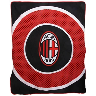 Image of AC Milan Bulls Eye Fleece Blanket Multi Colour