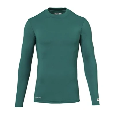Image of uhlsport Men&#039;s Distinction Colors Baselayer Jacket, Vert Lagon, 13 14 Years
