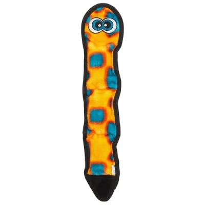 Image of Outward Hound Invincibles Orange Snake Plush Dog Toy, Large