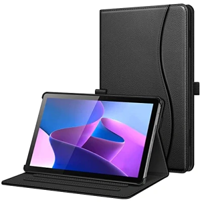 Image of FINTIE Case Compatible with Lenovo Tab M10 (3rd Gen, 2022) 10.1 inch, [Corner Protection] Multi Angle Viewing Stand Cover Pocket Pocket, (Black)
