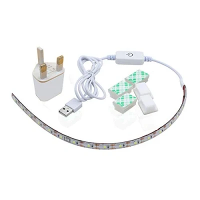 Image of Sewing Machine LED Light Strip, Flexible Strip Lights Bar,6.6ft Cord with Touch Dimmer and USB Power Supply, 5pcs Adhesive Clips Fits All Machines (11.8 in)