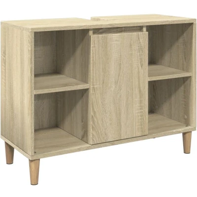 Image of vidaXL Bathroom Cabinet Sonoma Oak 80x33x60 cm Engineered Wood
