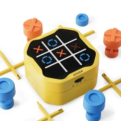 Image of GiiKER Tic Tac Toe Bolt Game, 3 in 1 Portable Puzzle Game Console, Travel Games for Educational and Memory Growth, Birthday Gifts All Ages