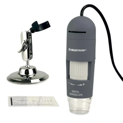 Image of Celestron Deluxe Capture Your Discoveries 44302 C Digital Handheld Microscope, Grey