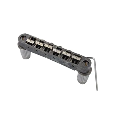 Image of Guyker Guitar Saddle Bridge Tune O Matic Bridges with Studs Replacement for LP EPI 6 String Electric (GM003, Relic)