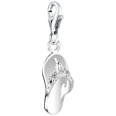 Image of Nenalina 716004 019 Sandal Charm Pendant in 925 Sterling Silver, Fits All Common Jewellery