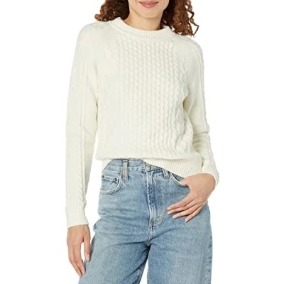 Image of Amazon Essentials Women&#039;s Stitch Cable Jumper, Eggshell White, XS