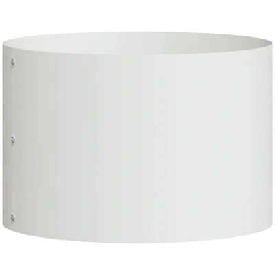 Image of vidaXL White Metal Pot Medium Decorative Inlays