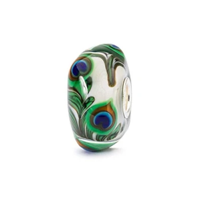 Image of Trollbeads Glass Bead Prehnite Peacock