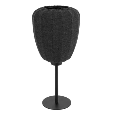 Image of EGLO Barlaston table lamp, height 39 cm, black/grey, metal/fabric
