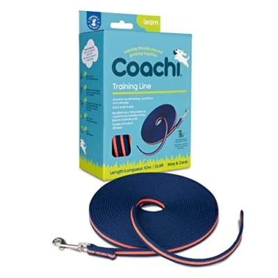 Image of Coachi Training Line 10m Safe Outdoors, Recall Training, Dog and Puppy Socialisation, Lightweight, Soft to hold, Perfect for Stopping Chasing, Suitable Medium Large Dogs Puppies