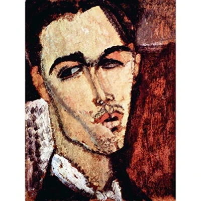 Image of Wee Blue Coo Amedeo Modigliani Portrait Of Celso Laga Old Master Large Art Print Poster Wall Decor 18x24 inch
