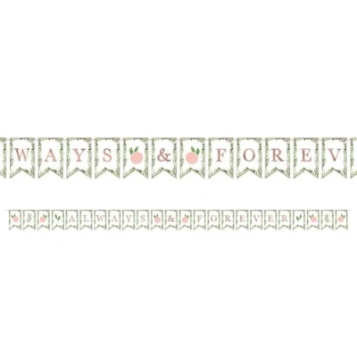 Image of (PKT) Adult Ladies 1 Love &amp; Leaves Hen Do Bridal Shower Pennant Banner 4.57m 24 Pennants