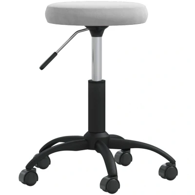 Image of vidaXL Office Swivel Chair Light Grey Velvet