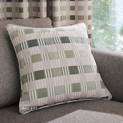 Image of Catherine Lansfield Wilson Check 45x45 cm Cushion Green