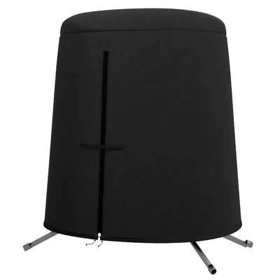 Image of Outsunny 196x230cm Hanging Egg Chair Cover Outdoor Swing Waterproof Black
