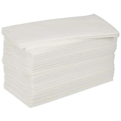 Image of Alvotex CHIC Airlaid 50 Napkins, 1/8 Pleat Fabric Like, Disposable 39 x 40 cm, White