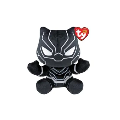 Image of TY Black Panther Marvel Avengers Beanie Babies Regular, Licensed Baby Soft Plush Toy, Collectible Cuddly Stuffed Teddy