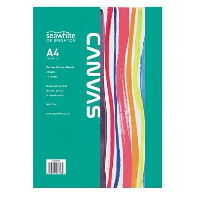 Image of Seawhite 280gsm Cotton Canvas Pad 10 Sheets A3 297mm x 420mm