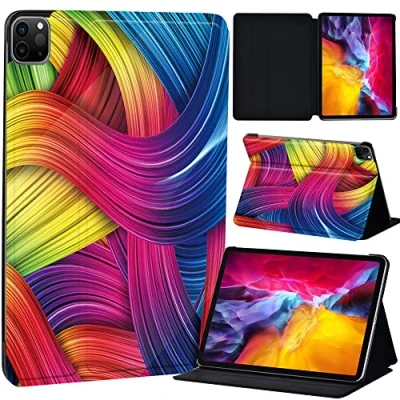 Image of PU Leather + hard shell Ultra slim lightweight Folio Flip Tablet Stand Smart Cover Case Fit iPad Air 4 10.9&quot; (2020) / Pro 11&quot; (2018 2020 2021) (artificial color 15)