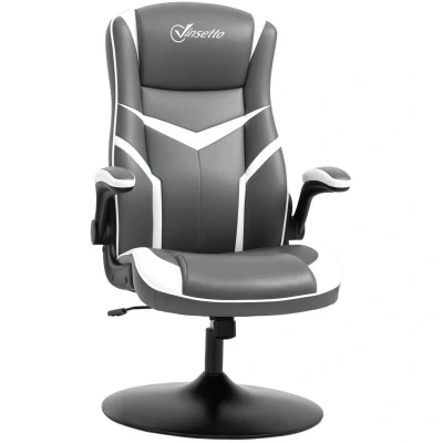 Image of Vinsetto High Back Computer Gaming Chair Video Game with Swivel Base Grey