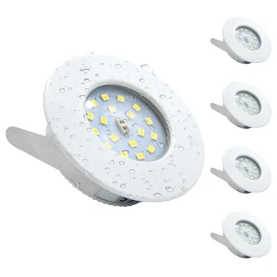 Image of Wondlumi 4X 5W LED Recessed Ceiling Lights, IP44 Ultra Slim Bathroom Spotlights Downlights Cool White for Kitchen 240V 500LM Non Dimmable