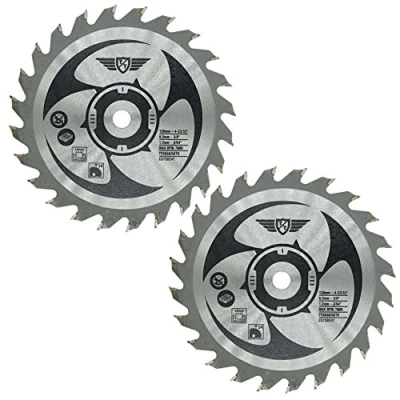 Image of 2 x Topstools CS12024T_2 120mm 24T 9.5mm Bore TCT Saw Blades Compatible with Worx WorxSaw XL WX427 WX429 WX437 WX439 WX531 400W 700W