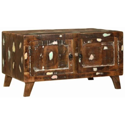 Image of vidaXL Coffee Table Multicolour 80x54x45 cm Solid Wood Reclaimed