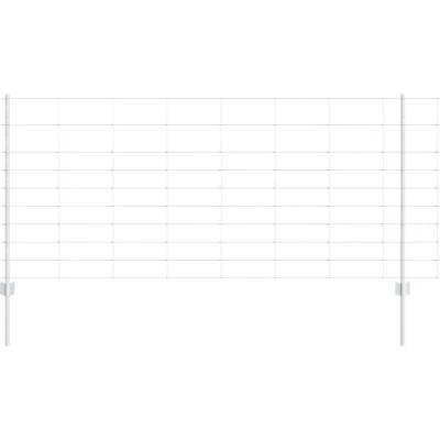 Image of vidaXL Fence Posts 22 pcs U Channel 100 cm Galvanised Steel