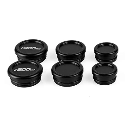 Image of Oldbones 6PCS Motorcycle Frame End Caps Blanking Plugs Motorbike For Z900RS 2018 2019 in Black