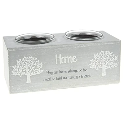 Image of Shudehill Giftware Tree of Life Double Tealight Holder home May our always be too small to hold family &amp; friends