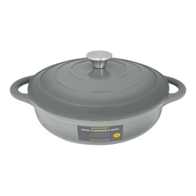 Image of Blackmoor Cast Iron 28cm/2.5L Low Casserole Grey