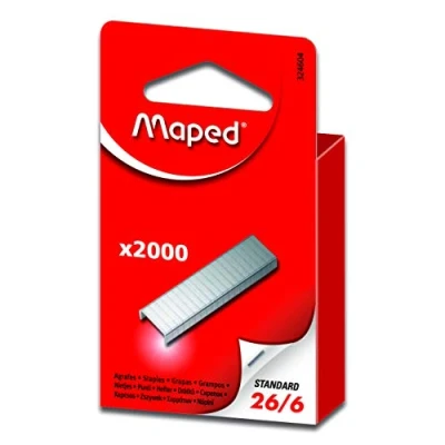 Image of Maped Staples Size 26/6 (Pack of 2000)