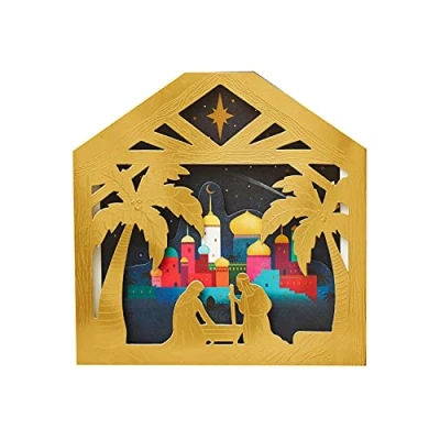 Image of UK Greetings Multipack of 8 Christmas Cards for Him/Her/Friend Nativity Design
