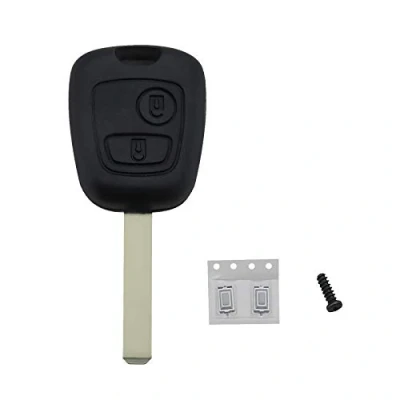 Image of OTOTEC Key Fob Case Repair Kit, Compatible with Xsara Picasso Berlingo C1 C2 C3 C4 C6 Remote 2 Button Uncut Blade Touch Switches