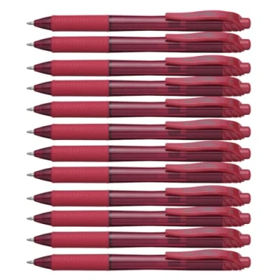 Image of Pentel BL110 BX 1.0 mm Energel Retractable Gel Rollerball Pen Red (Pack of 12)