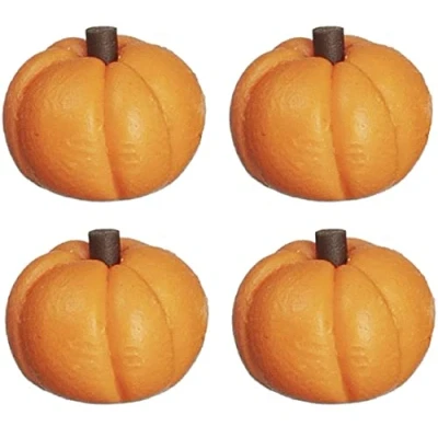 Image of Melody Jane Dolls House 4 Baby Pumpkins Fruit Miniature Kitchen Shop Halloween Accessory