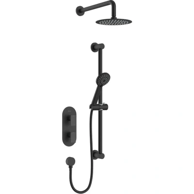 Image of Bristan FRAMMENTO Black Concealed Shower + Fixed Head BLK SHWR PK