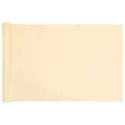 Image of vidaXL Garden Privacy Screen Balcony Sun Shade/Windbreak PVC Cream 1000x120 cm