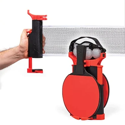 Image of EastPoint Sports Everywhere Table Tennis Net &amp; Paddle Set Play Ping Pong Anywhere! Retractable fits Most Tables up to 60 inches Wide 2 Paddles and 3 Balls