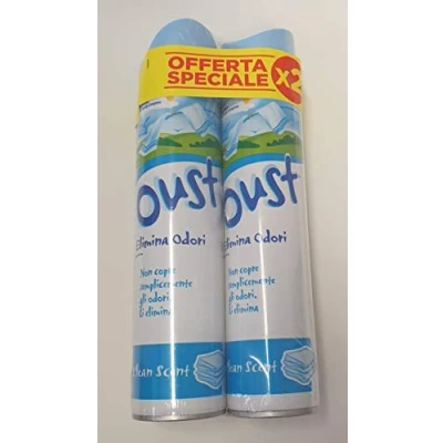 Image of Oust Odor Elimination Pack of 2 300ml Spray Clean Scent Fragrance