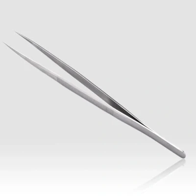 Image of Precision Tweezers, Stainless Steel Pointed Small Diamond Gemstone Sliding Lock Fine Matte Finish Jewelry Making Tool Tweezers(Without Lock)