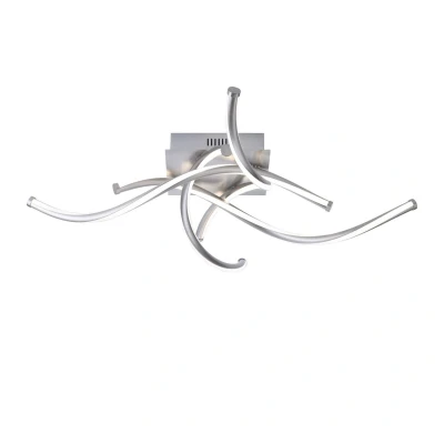 Image of Q Malina Integrated LED Semi Flush Ceiling Light Steel 4x 9W 2700 5000K Dimmable