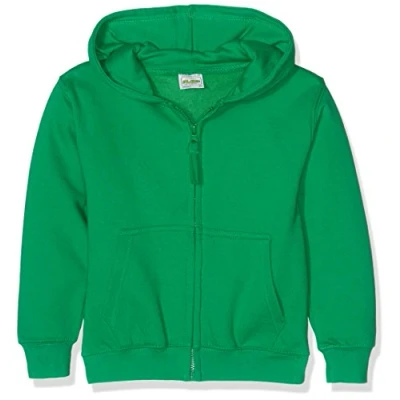 Image of AWDis Boy&#039;s Kids Zoodie Hoodie, Green (Kelly Green), X Large