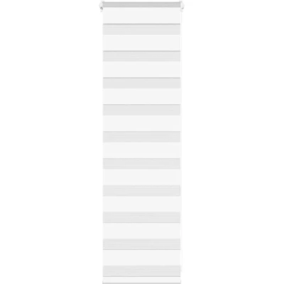 Image of vidaXL Zebra Blind White 45x100 cm Fabric Width 40.9 Polyester